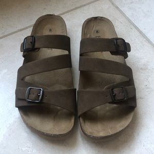 Bjorndal Brown Suede Slides Size 8